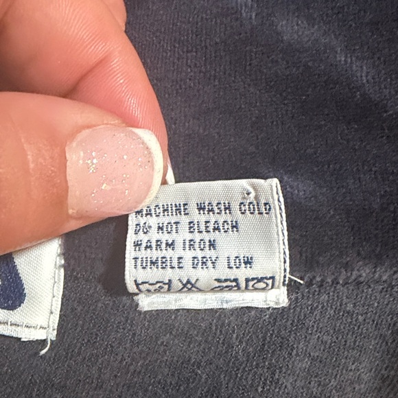 Fila Navy Blue Velour Track Suit with White Piping. Sz Small - Picture 13 of 13